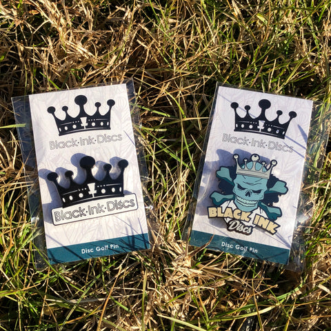 2 pack!! Skull and Crown Logo Disc Golf Pins